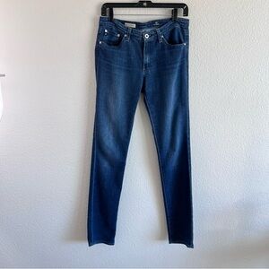 AG Adriano Goldschmied Women's The Premiere Skinny Straight Blue Jeans